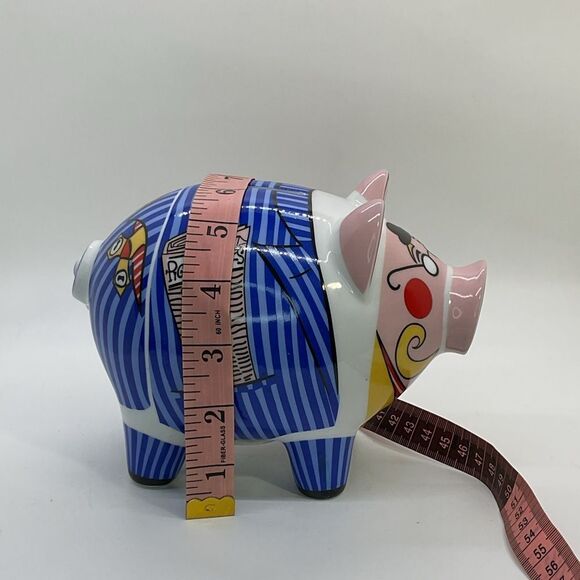 Colorful Ritzenhoff London City Banker Piggy Bank with Stripes - Picture 3 of 8